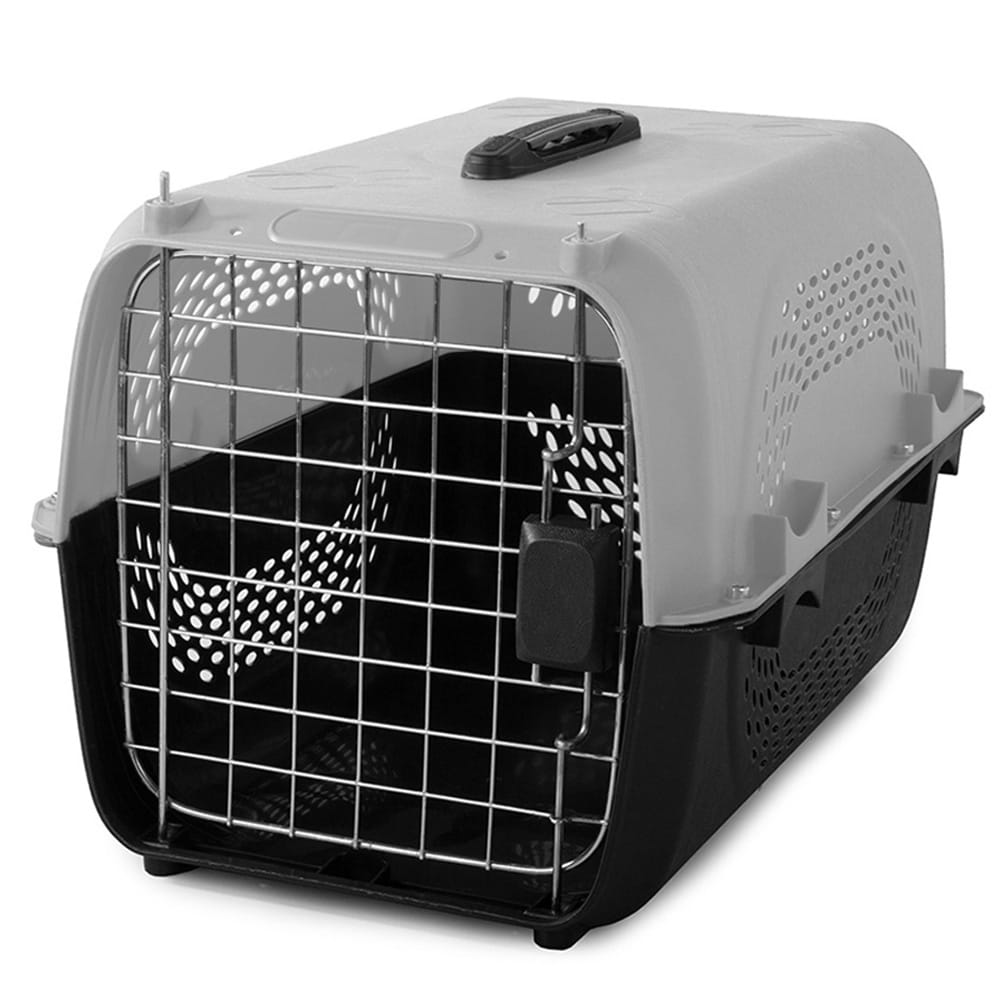 Transporter dla Psa, Kota lub Królika – Klatka Solidna 48x30x32cm Szara